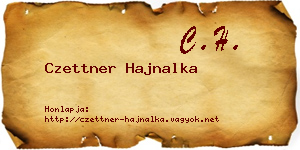Czettner Hajnalka névjegykártya